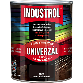 Industrol S2013 universal glossy top coat for metal and wood, 2880 chestnut brown, 600 ml
