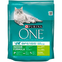 Purina One Indoor cat food with turkey and whole grains, 800 g