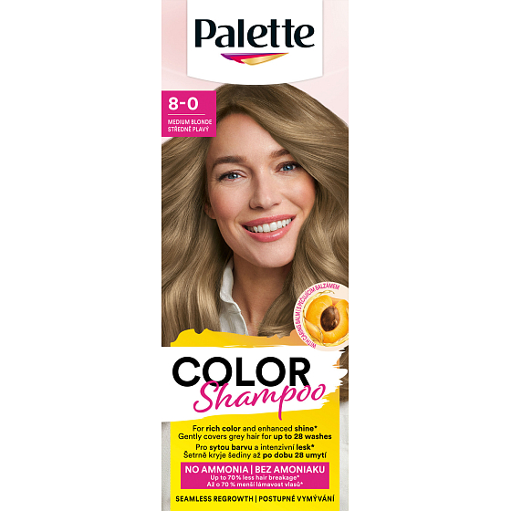 Palette Color Shampoo hair dye 8-0 Medium Blonde, 50 ml