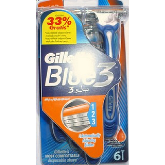 Gillette Blue 3 razors 3-edged for men 4 + 2 pieces