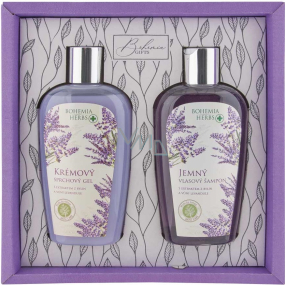 Bohemia Gifts Lavender shower gel 250 ml + hair shampoo 250 ml, cosmetic set