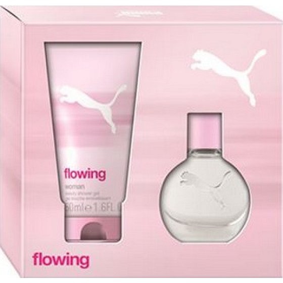 Puma Flowing Woman Shower gel 50 ml + eau de toilette 20 ml, gift set