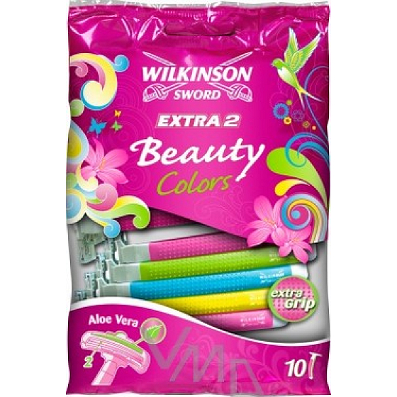 Wilkinson Lady Extra 2 Beauty Colors disposable razor 2 blades 10 pieces
