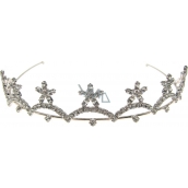 Silver rhinestone ball headband with rhinestones 36 cm