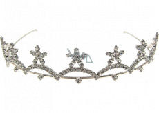 Silver rhinestone ball headband with rhinestones 36 cm