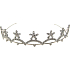 Silver rhinestone ball headband with rhinestones 36 cm