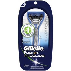 Gillette Fusion ProGlide Silver Protection razor for sensitive skin + spare head 2 pieces, for men