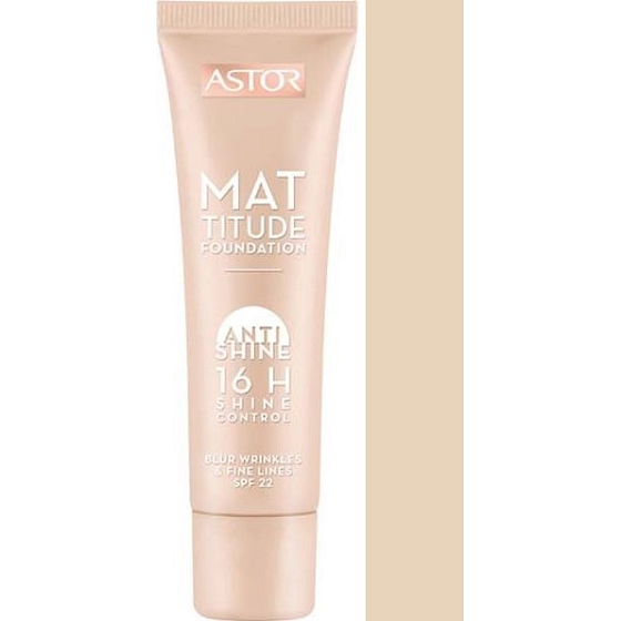 Astor Mattitude Foundation Anti Shine 16h Shine Control Makeup 101 Rosé Ivory 30 ml