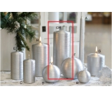 Lima Alfa candle silver cylinder 80 x 200 mm 1 piece