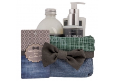 Bohemia Gifts & Cosmetics Gentleman shower gel 250 ml + hair shampoo 250 ml + bath foam 500 ml + cloth basket, cosmetic set for men