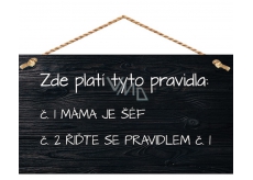 Bohemia Gifts & Cosmetics Decorative image for hanging Rules 13 x 24 cm