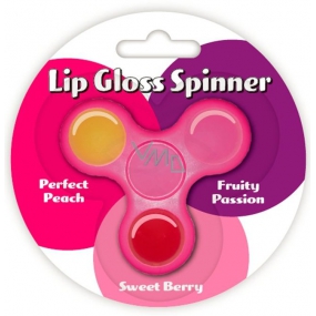 2K Lip Gloss Spinner Perfect Peach, Fruity Passion, Sweet Berry Lip Gloss 3 x 0.8 g