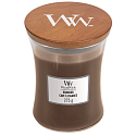 WoodWick Humidor - Cigar case scented candle with wooden wick and lid glass medium 275 g