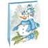 Nekupto Gift paper bag 32.5 x 26 x 13 cm Christmas snowman WBL 1951 40