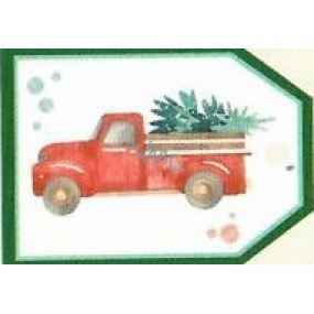 Nekupto Christmas gift cards Car with tree 5.5 x 7.5 cm 6 pieces