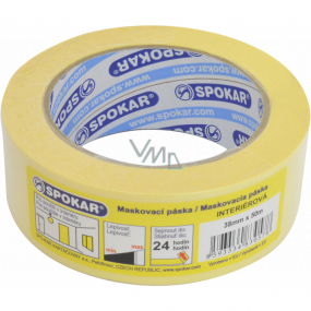 Spokar paper masking tape, 1 day, up to 60 ° C, dimensions 38 mm × 50 m