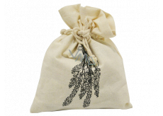 Cloth bag with herb print 18 x 24 cm