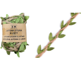 Albi Jute ribbon with leaves Natural 3 m
