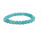 Amazonite bracelet elastic natural stone, ball 6 mm / 16 - 17 cm, stone of hope