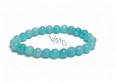 Amazonite bracelet elastic natural stone, ball 6 mm / 16 - 17 cm, stone of hope