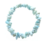 Larimar bracelet elastic natural stone 19 cm, stone of mythical Atlantis