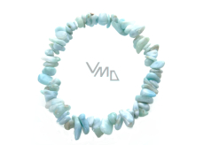 Larimar bracelet elastic natural stone 19 cm, stone of mythical Atlantis