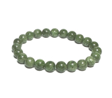 Diopsid bracelet elastic natural stone, ball 8 mm / 16-17 cm, double cleansing stone