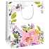 Ditipo Gift paper bag 26,4 x 13,6 x 32,7 cm White pink flowers