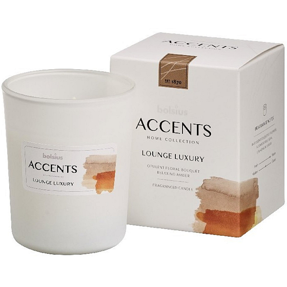Bolsius Accents Home Collection Lounge Luxury scented candle glass 76 x 92 mm