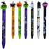 Colorino Rubberised pen Halloween purple skull, blue refill 0,5 mm