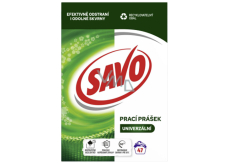 Savo Universal with biodegradable ingredients washing powder for coloured and white linen 47 doses 3,29 kg