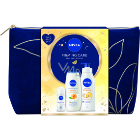 Nivea Firming Care Original Care antiperspirant roll-on 50 ml + Apricot & Apricot Seed Oil shower gel 250 ml + Firming Q10 + Vitamin C firming body lotion 400 ml + cosmetic bag, cosmetic set for women