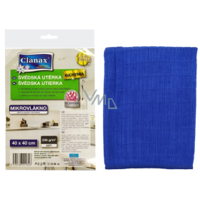 Clanax Swedish microfiber kitchen towel blue 40 x 40 cm 235 g