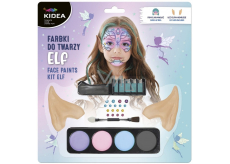 Kidea Elf face and hair paints + rhinestones + brush + rubber ears, creative set