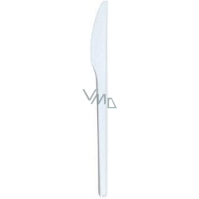 Alvarak Plastic knife white 17 cm 10 pieces