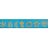 Crochet set gold in bag, 8 cm 7 pieces