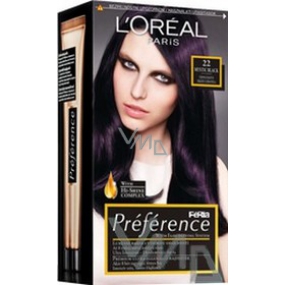 Loreal Paris Préférence Féria hair color 22 mystic black black - purple