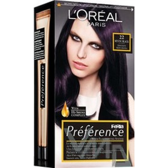Loreal Paris Préférence Féria hair color 22 mystic black black - purple