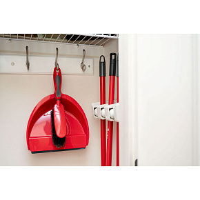 Vileda 2in1 Brush and Dustpan with Rubber Strip