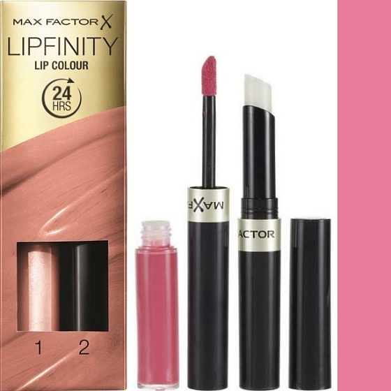 Max Factor Lipfinity Lip Colour lipstick and gloss 022 Forever Lolita 2.3 ml and 1.9 g
