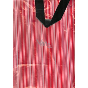 Press Plastic bag 43 x 39 cm red stripe with handle 1 piece