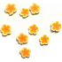 Professional Nail decorations flowers orange-white 132 1 pack
