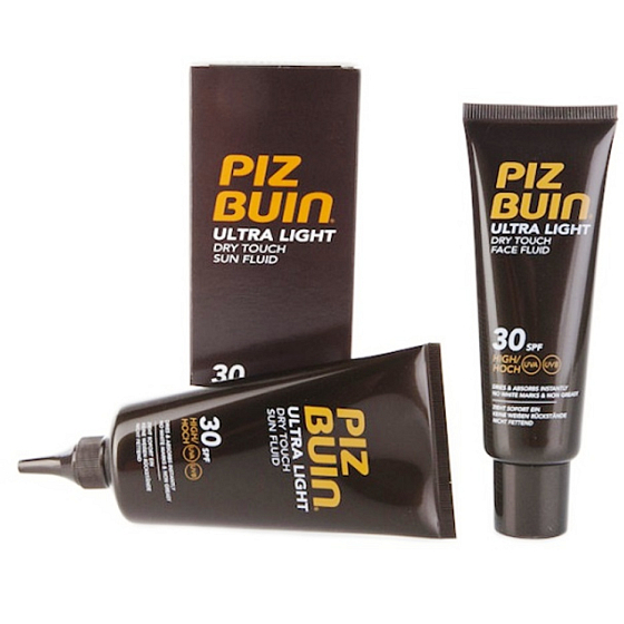 Piz Buin Ultra Light SPF30 Fluid for tanning 150 ml + SPF30 Fluid for tanning skin 50 ml, duopack