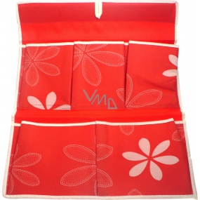 Handkerchief for hanging fabric red 44 x 35 cm 5 pockets 320