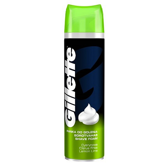 Gillette Classic Lemon Lime shaving foam for men 200 ml