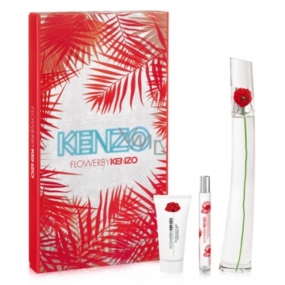 Kenzo Flower by Kenzo perfumed water for women 100 ml + body lotion 50 ml + perfumed water 15 ml, gift set