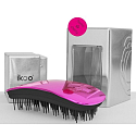 Ikoo Home Metallic Hair brush according to Chinese medicine metallic light pink-black