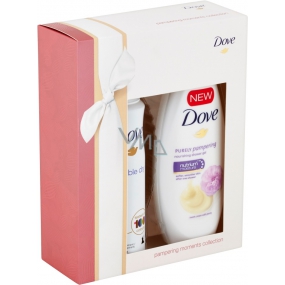 Dove Purely Pampering Nourishing Shower Gel SG 250 ml + Invisible Dry antiperspirant spray 150 ml, cosmetic set