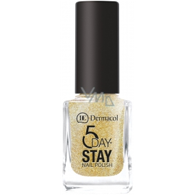 Dermacol 5 Day Stay Long-lasting nail polish 14 Gold Tiara 11 ml