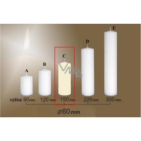 Lima Gastro smooth candle ivory cylinder 60 x 150 mm 1 piece